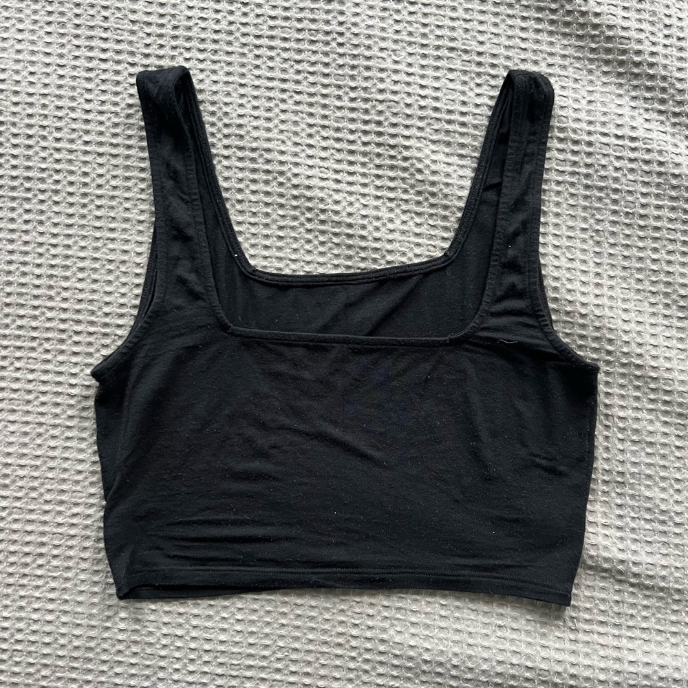 Joah Brown square neck crop top S/M